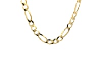 Chaîne Figaro en or jaune 14 carats massif (6,00 mm)