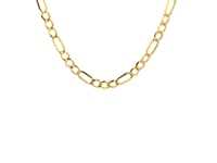 Chaîne Figaro légère en or jaune 14 carats (3,70 mm)