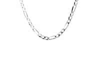Chaîne Figaro massive en or blanc 14 carats (3,80 mm)
