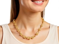 Collier Jax Link dégradé en or jaune 14 carats