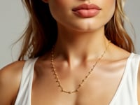Collier superposé Saturn Bead en or jaune 14 carats