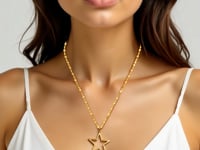 Collier en or jaune 14 carats avec pendentif étoile