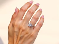 1 1/2 Carat Round Lab Grown IGI G/VS1 Diamond Ring in 10K White Gold