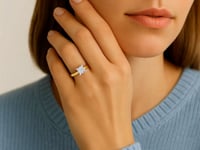 Bague en or jaune 10K sertie d'un diamant de laboratoire princesse IGI G/VS1 de 1,50 carat