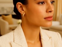 Boucles d'oreilles créoles coniques moyennes en or jaune 14 carats