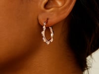 Boucles d'oreilles créoles festonnées en or rose 14 carats