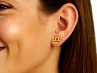 Boucles d'oreilles clous Balance en or jaune 14 carats