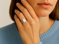 5 Carat Radiant Lab Grown IGI G/VS1 Diamond Solitaire Ring in 10K White Gold
