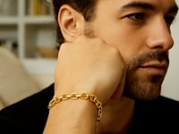 Bracelet à mailles gourmette de 4,80 mm en or jaune 14 carats