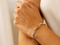 Bracelet maille câble française en or jaune 14 carats (6,00 mm)