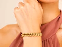Bracelet Corde Double Rang en Or Jaune 14 carats (4,80 mm)