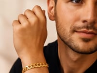 Bracelet gourmette en or jaune 14k massif (10,00 mm)