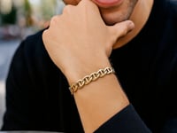 Bracelet en or jaune 14 carats, maille marine (6,30 mm)