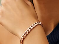 Bracelet gourmette or rose 14 carats (5,90 mm)