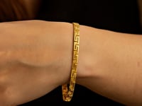 Bracelet fantaisie en or jaune 14 carats motif grec (3,30 mm)