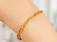 Bracelet trombone en or jaune 14 carats (2,80 mm)