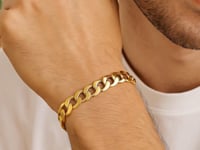 Bracelet maille gourmette en or jaune 10 carats (7,00 mm)