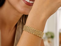 Bracelet souple Panthère en or jaune 14 carats (9,00 mm)