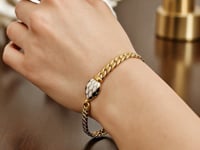 Bracelet maille gourmette Le Serpent en or jaune 14 carats (7,00 mm)