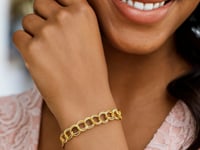 Bracelet en or jaune 14 carats maille double (7,00 mm)