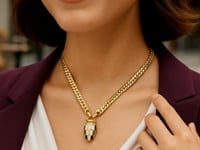 Collier maille gourmette Le Serpent en or jaune 14 carats