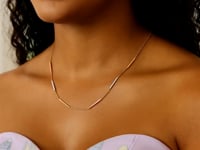 Collier barre en or tricolore 10K