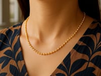 Chaîne maille intercalaire billes en Or jaune 14 carats (3,00 mm)