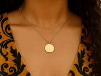 Collier Pendentif Rond en Or Jaune 14 carats