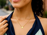 Collier mini-cœur poli en or jaune 14 carats
