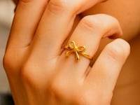Bague en or jaune 14 carats avec nœud