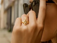 Bague serpent en or jaune 14 carats (2,00 mm)