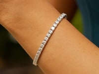 Sterling Silver Rhodium Plated CZ Tennis Bracelet (3.30 mm)