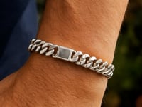 Sterling Silver Rhodium Plated Miami Cuban Link Bracelet (9.00 mm)