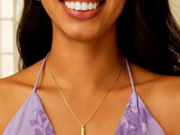 Pendentif lettre I en or jaune 14 carats Helium