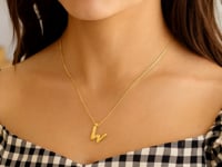 Pendentif Lettre W Hélium Or Jaune 14 carats
