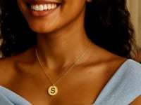 Pendentif Initial S en or jaune 14 carats
