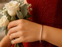 Sterling Silver Rhodium Plated Square Slip On Bangle (3.00 mm)