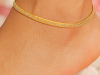 Sterling Silver Two Tone Snake Chain Inspired Anklet