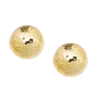 Diamond-cut earrings in solid 14K yellow gold, view 2