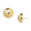 Diamond-cut earrings in solid 14K yellow gold, view 3