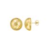 Diamond-cut earrings in solid 14K yellow gold