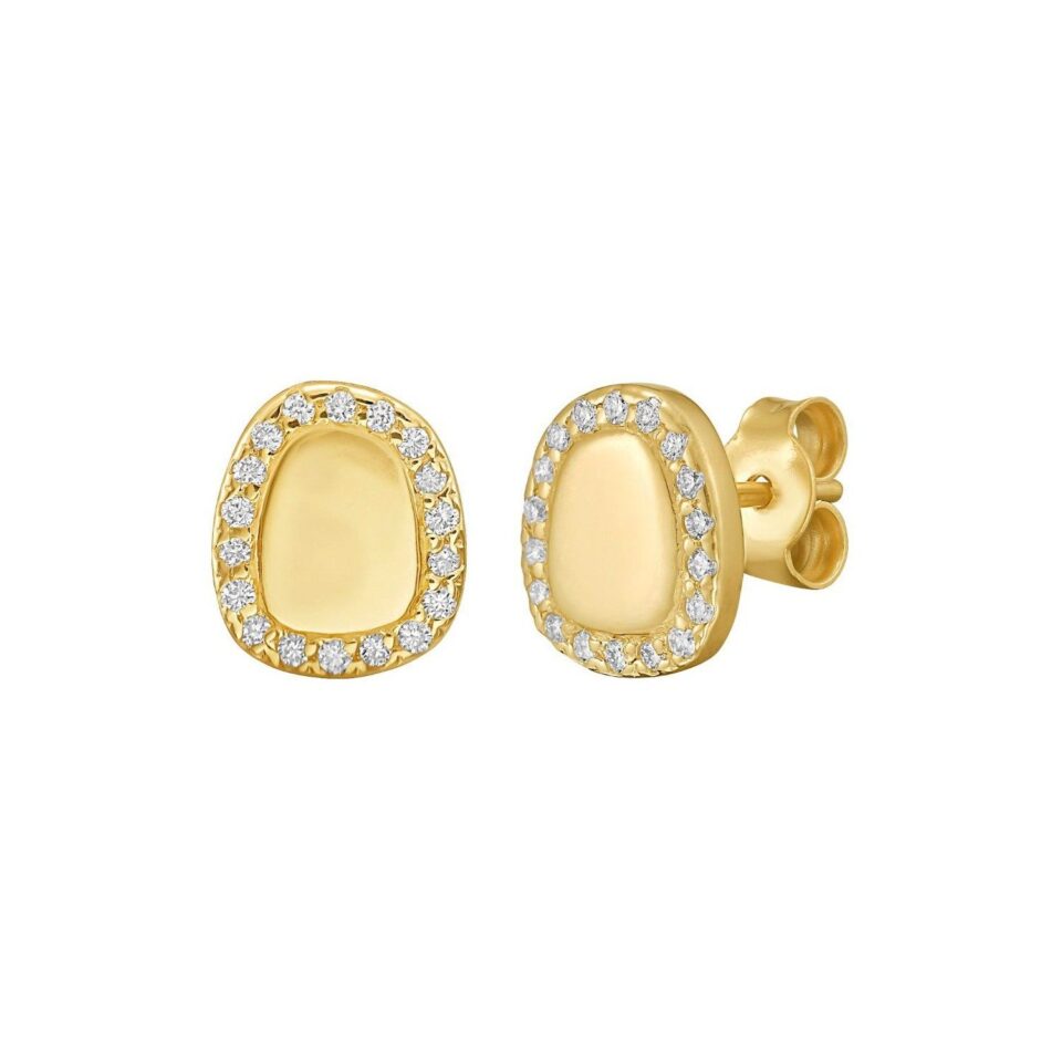 Cushion Lab-Grown Diamond Earrings, 14K Yellow Gold