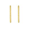 14K Yellow Gold Round Hoop Earrings Faceted
