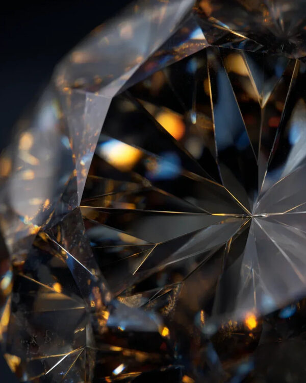 Diamond against a dark background