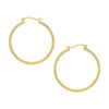 1.5 × 40 mm hoop earrings in solid 14K yellow gold