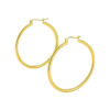 1.5 × 40 mm hoop earrings in solid 14K yellow gold, view 2