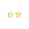6.5mm earrings in solid 14K yellow gold, view 2