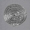 4.70mm curb chain in solid 14K white gold, view 5