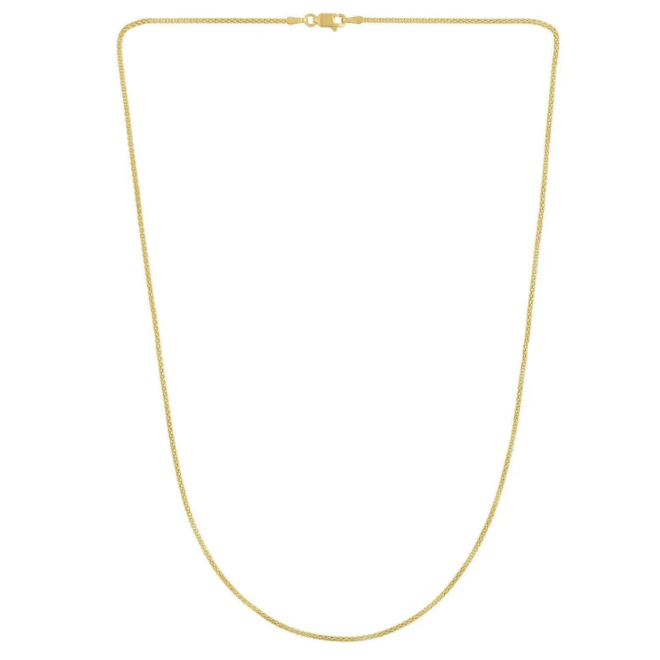 14K Yellow Gold Popcorn Chain, 1.3 mm