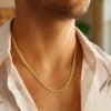 4.50mm mariner chain in solid 14K yellow gold, view 8